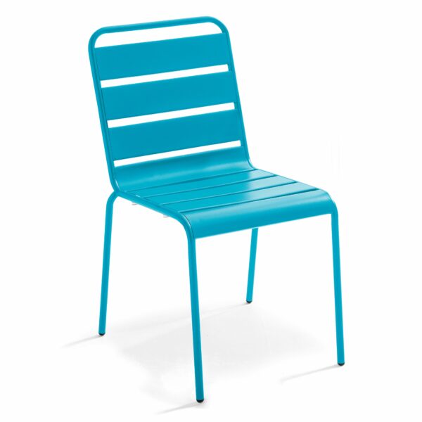 chaise-metallique-bleue