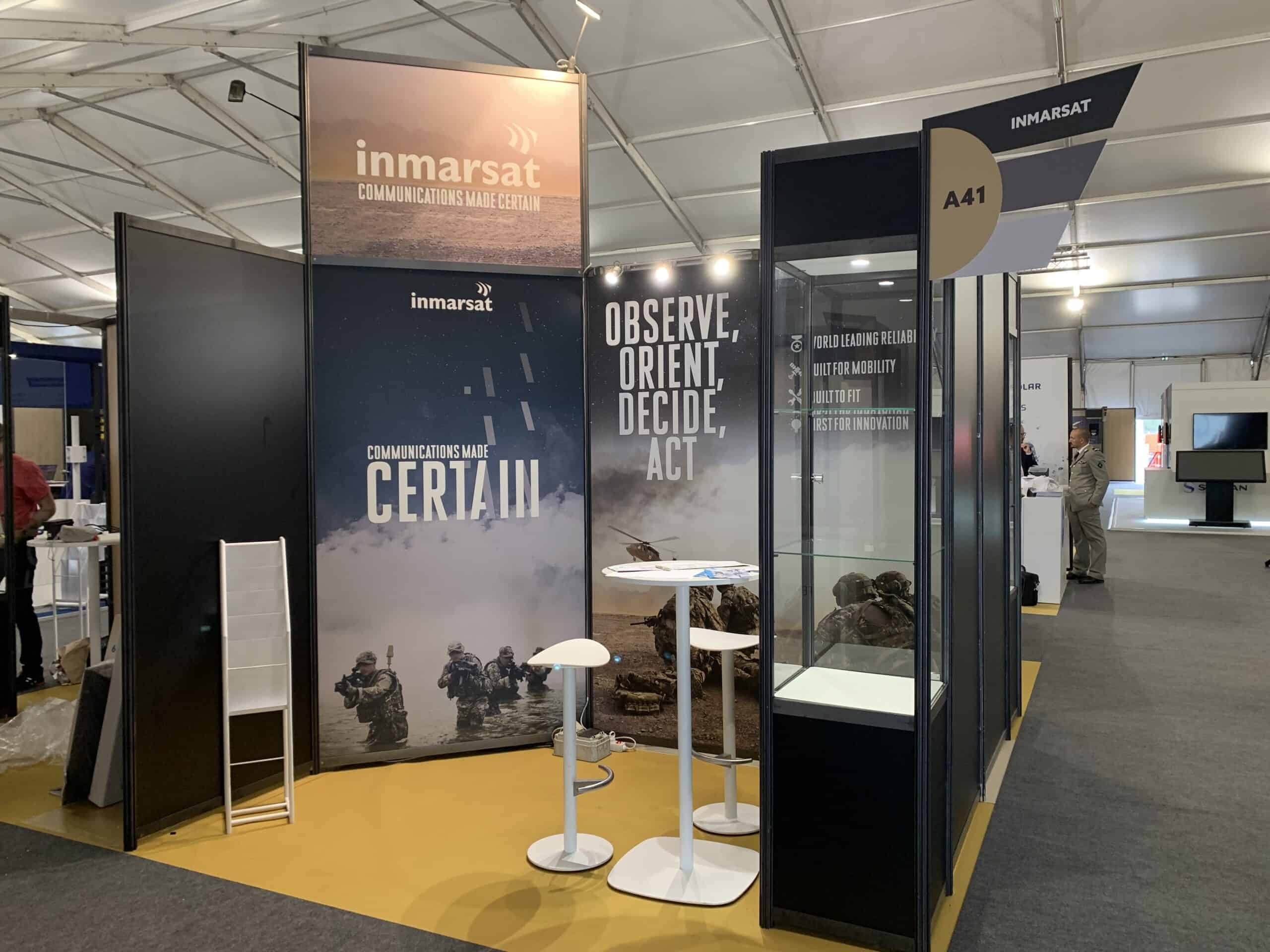 Co-Nect booth at Sofins showcasing communication solutions.