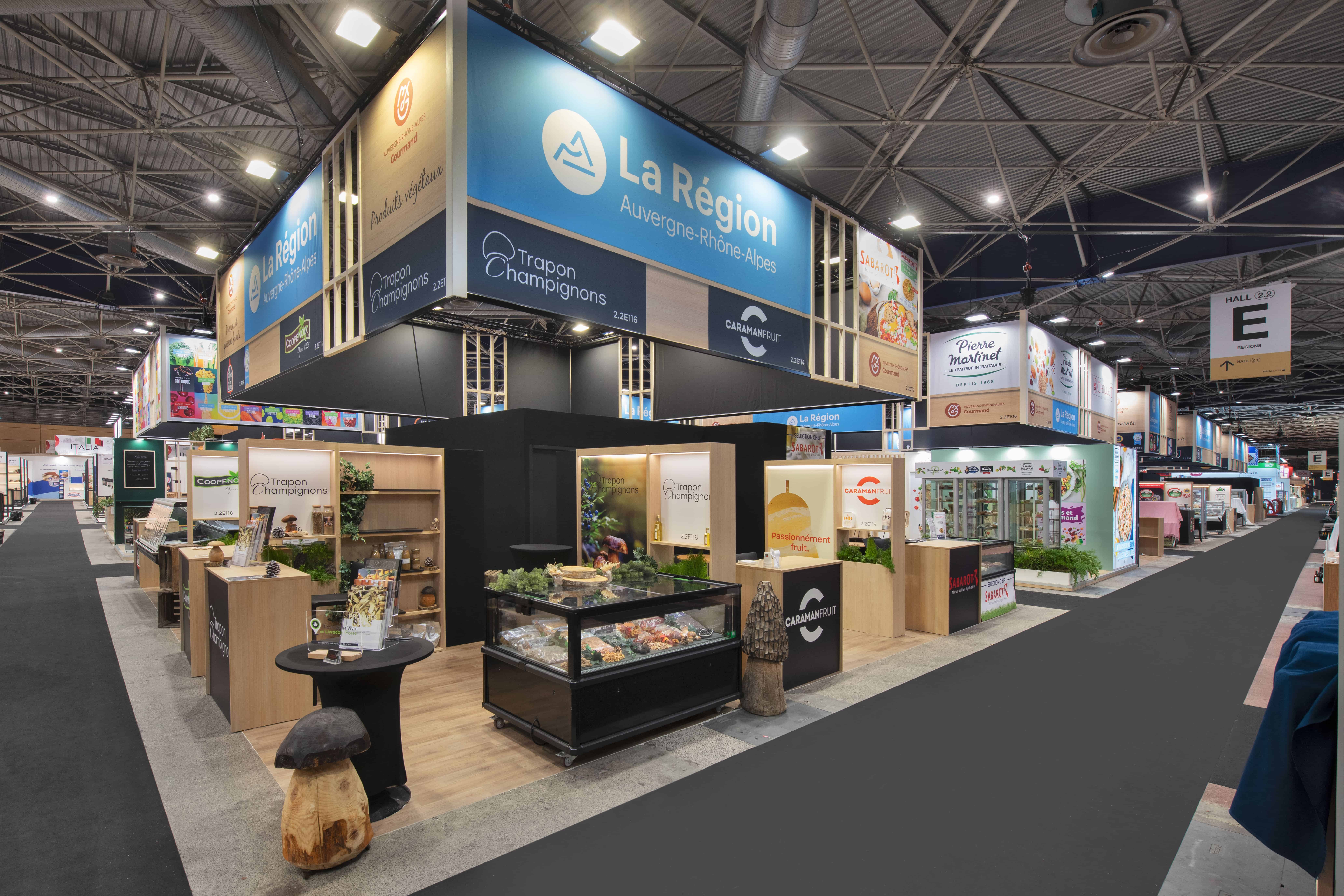 Trade show booth showcasing regional products and branding for Co-Nect.