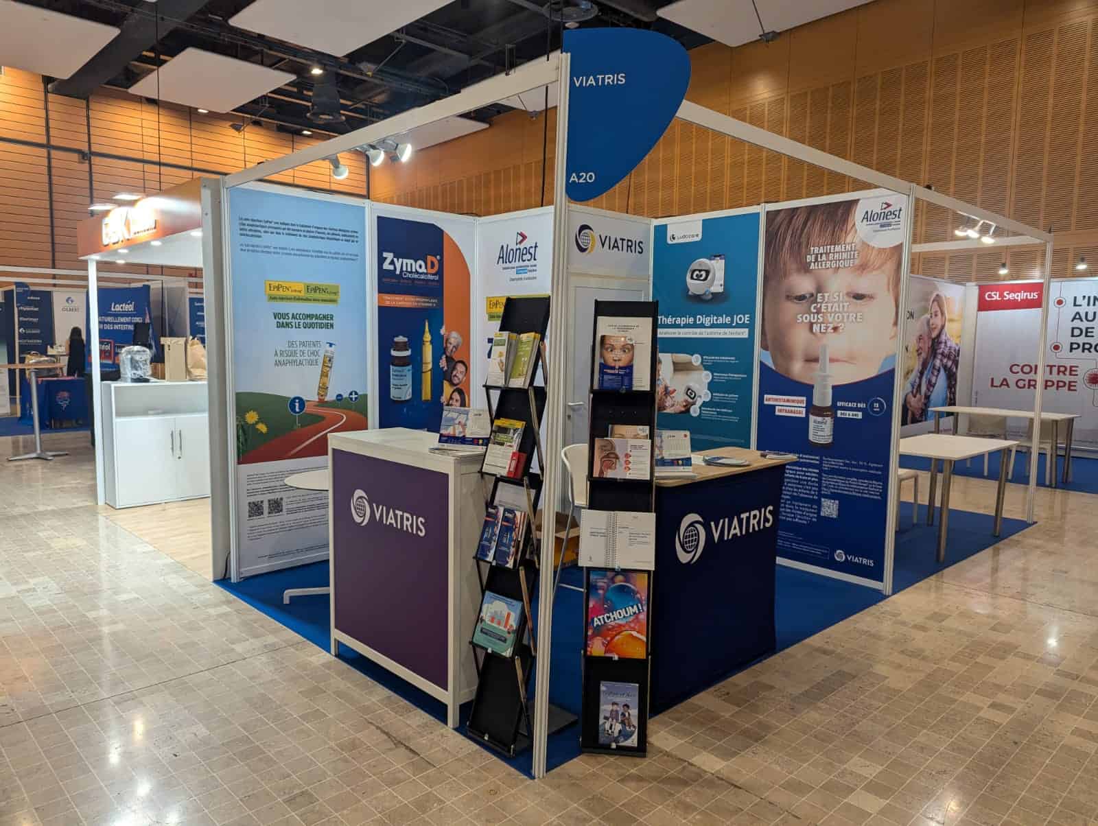 Co-Nect booth at Pediatric Conference showcasing medical and healthcare products.