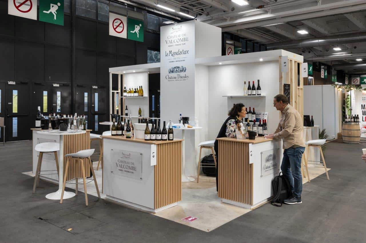 Co-Nect wine tasting booth at WINE PARIS exhibition.